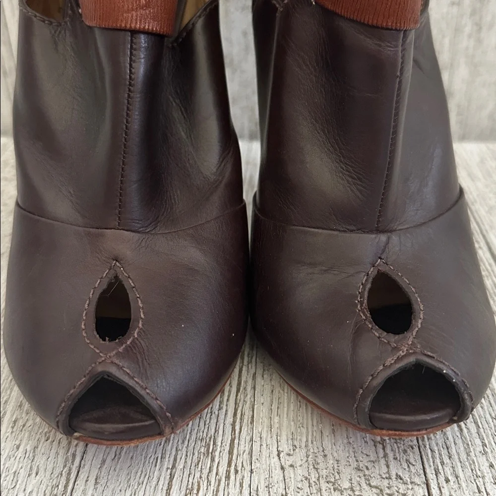 Y2K L.A.M.B. Dark Brown Leather Heels